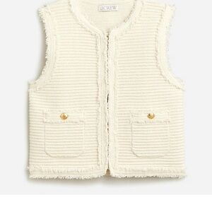 J.Crew Cream Textured Vest